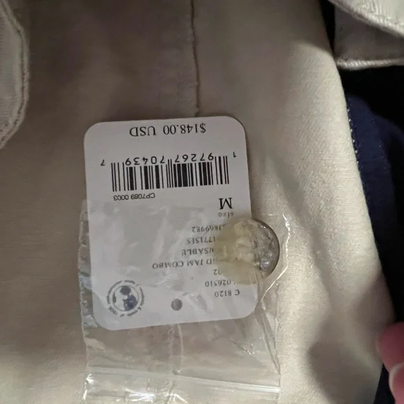 NWT Free People Khaki and Navy Pleated Skirt - Size Large - Picture 7 of 9